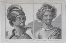 Load image into Gallery viewer, John Webber, after. Portrait of a Man of the Sandwich Islands with His Helmet. A Young Woman of the Sandwich Islands. George Noble. 1784-1786.
