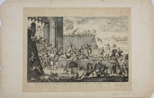 Load image into Gallery viewer, Jan Luyken, after. The French Fury in Antwerp, 1583. Etching by Gaspar Bouttats. C. 1687.
