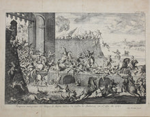 Load image into Gallery viewer, Jan Luyken, after. The French Fury in Antwerp, 1583. Etching by Gaspar Bouttats. C. 1687.
