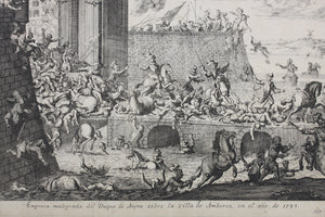 Jan Luyken, after. The French Fury in Antwerp, 1583. Etching by Gaspar Bouttats. C. 1687.