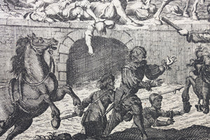 Jan Luyken, after. The French Fury in Antwerp, 1583. Etching by Gaspar Bouttats. C. 1687.