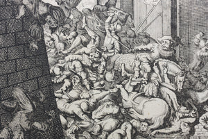 Jan Luyken, after. The French Fury in Antwerp, 1583. Etching by Gaspar Bouttats. C. 1687.