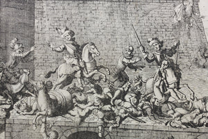 Jan Luyken, after. The French Fury in Antwerp, 1583. Etching by Gaspar Bouttats. C. 1687.