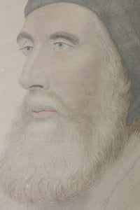 Hans Holbein, after. Portrait of Lord J. Russell, Privy seal with one eye. Engraving by Francesco Bartolozzi. 1796.