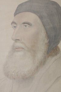 Hans Holbein, after. Portrait of Lord J. Russell, Privy seal with one eye. Engraving by Francesco Bartolozzi. 1796.