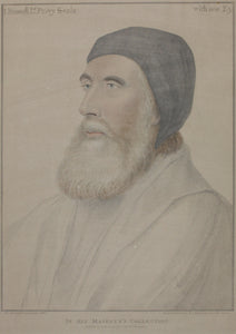 Hans Holbein, after. Portrait of Lord J. Russell, Privy seal with one eye. Engraving by Francesco Bartolozzi. 1796.