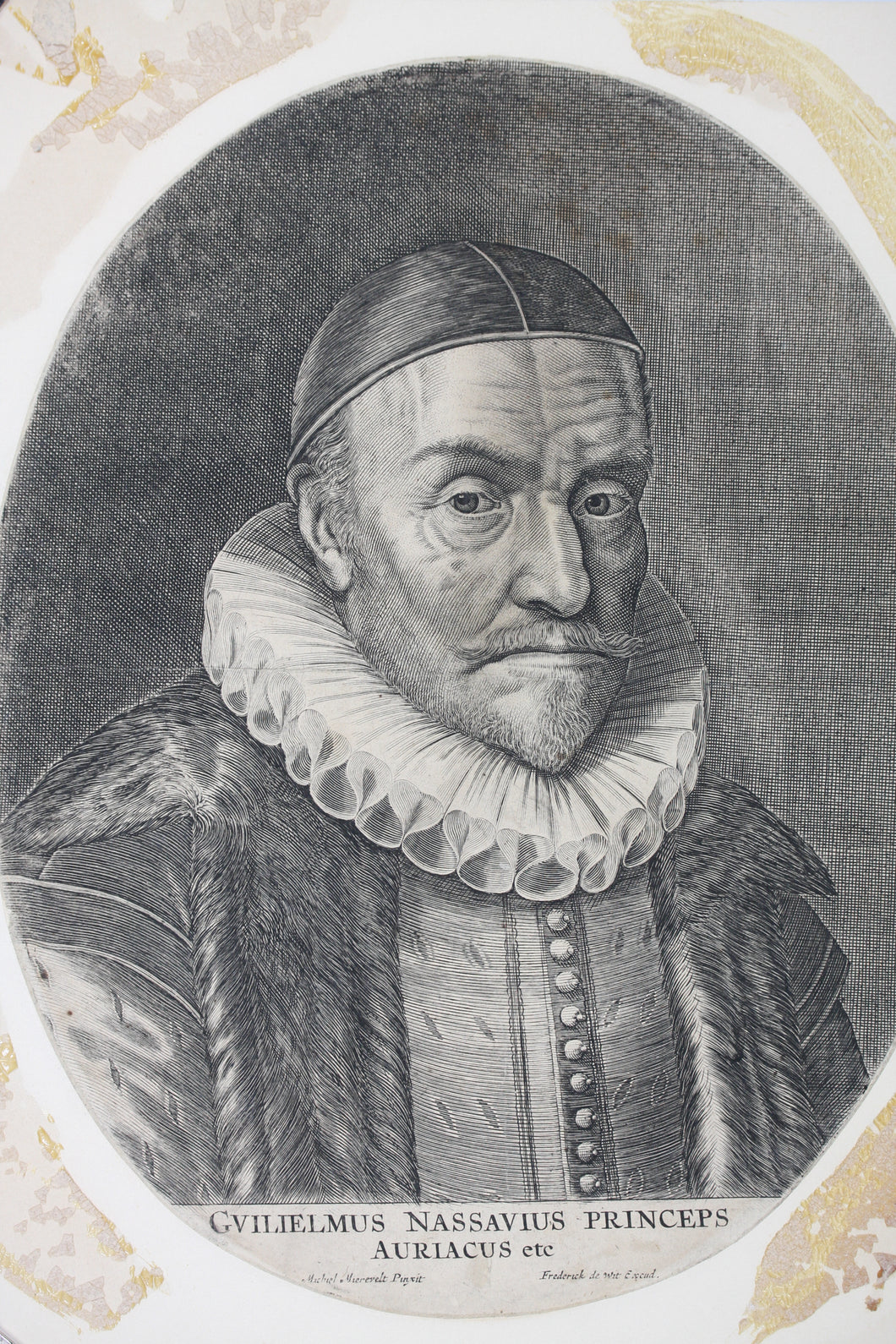 Michiel Jansz. Mierevelt, after. Portrait of William I, Prince of Orange. Engraving. Late XVII C.