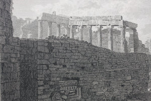William Pars, after. A view of the Temple of Erechtheus Athens. Etching by Samuel Smith. 1789.