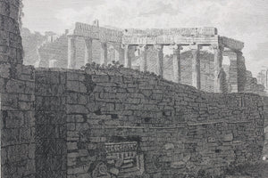 William Pars, after. A view of the Temple of Erechtheus Athens. Etching by Samuel Smith. 1789.