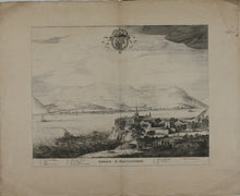 Load image into Gallery viewer, Giovanni Tommaso Borgonio, after. View of Hautecombe Abbey. Engraving. ca 1674.
