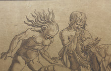 Load image into Gallery viewer, Andrea Mantegna or Antonio Pollaiuolo, after. Mourning over the body of Gattamelata. Etching by Maria Catharina Prestel. 1777.
