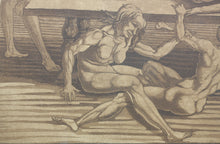 Load image into Gallery viewer, Andrea Mantegna or Antonio Pollaiuolo, after. Mourning over the body of Gattamelata. Etching by Maria Catharina Prestel. 1777.
