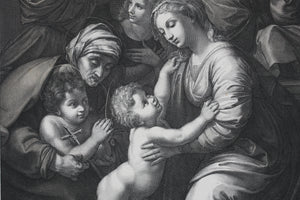 Raphael, after. Gérard Edelinck, after. The Holy Family of Francis I. Lithograph by Collette & Sanson. C. 1844.