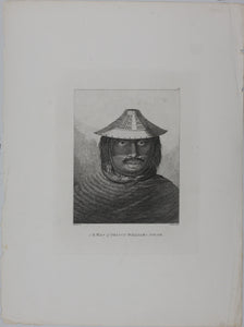 John Webber, after. A Man of Prince William's Sound. Engraving by James Basire. 1784.