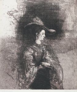 William Joseph Patterson. "After Rembrandt". Etching. 1973.