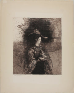 William Joseph Patterson. "After Rembrandt". Etching. 1973.