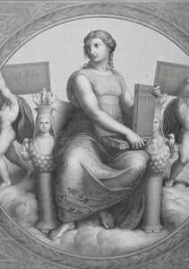 Raphael, after. Philosophia. Engraving by Louis-Auguste Darodes.