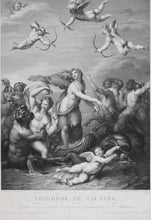 Load image into Gallery viewer, Raphael, after. The triumph of Galatea. Engraving by Joseph Théodore Richomme. 1820.

