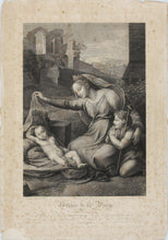Load image into Gallery viewer, Raphael, after. André Dutertre, after. Silence of the Holy Virgin. Engraving by Jean Baptiste Louis Massard. 1803 - 1815.
