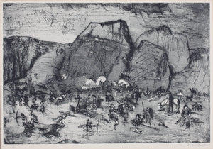 Edward Powis Jones. Sisera's Defeat. Etching and aquatint. 1959.