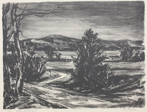 John Williams Taylor. Winter Landscape. Lithograph. 1932.