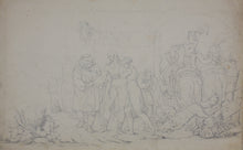Load image into Gallery viewer, Peter Johann Nepomuk Geiger, after. Scene with a Man being taken Prisoner. Pencil drawing by Jakob Gauermann. 1838-1840.
