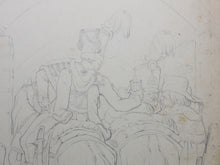 Load image into Gallery viewer, Peter Johann Nepomuk Geiger, after. Scene with a Man being taken Prisoner. Pencil drawing by Jakob Gauermann. 1838-1840.
