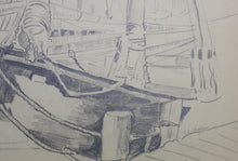 Load image into Gallery viewer, Ethel Louise Paddock. Boats in the Harbor. Pencil drawing. Mid XX C.
