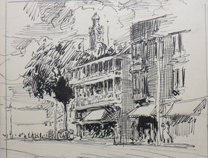 Henry Michael O'Connor. Willimantic. Ink drawing. 1914.