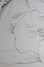 Load image into Gallery viewer, Augustus Hoppin, attributed to. Study of girl in a trimmed skating cap. Pen drawing. Late XIX C.
