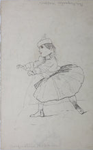 Load image into Gallery viewer, Augustus Hoppin, attributed to. Study of girl in a trimmed skating cap. Pen drawing. Late XIX C.
