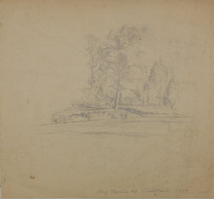 John Middleton Freeman. Stadium Rd. Charlottesville, VA. Pencil drawing. 1939.