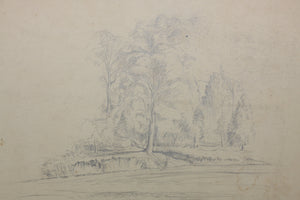 John Middleton Freeman. Stadium Rd. Charlottesville, VA. Pencil drawing. 1939.