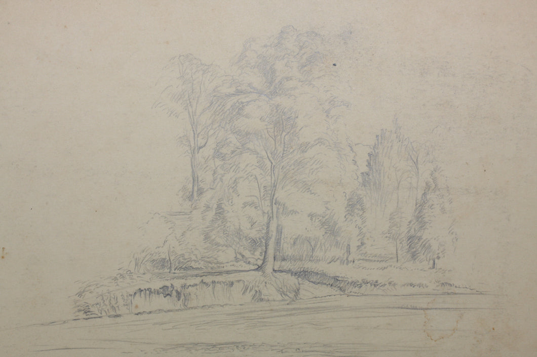 John Middleton Freeman. Stadium Rd. Charlottesville, VA. Pencil drawing. 1939.