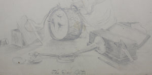 American Humor. Playing boy. Graphite drawing. Early/Mid XX C.