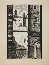 Load image into Gallery viewer, Feliks Dolgan. City landscape with turret and weather vane. Ink, pen. Mid XX C.
