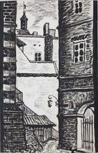 Load image into Gallery viewer, Feliks Dolgan. City landscape with turret and weather vane. Ink, pen. Mid XX C.
