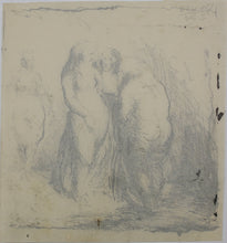 Load image into Gallery viewer, Unknown artist. Two sketches in Dutch Golden Age style. Three women. Mother and child. Pen &amp; ink. XX C.
