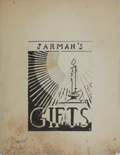 Load image into Gallery viewer, Jarman&#39;s Gifts. Ink and pen sketch of advertisement. 1935-36.
