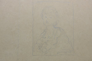Frank T. Merrill. Grotesque sketches of Heads. Three pages. Pen, ink, and graphite. Mid XIX C.