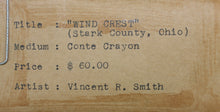 Load image into Gallery viewer, Vincent R. Smith. Wind Crest. Conte Crayon. 1949.
