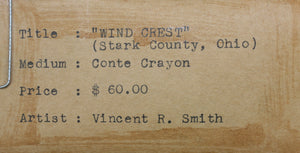 Vincent R. Smith. Wind Crest. Conte Crayon. 1949.