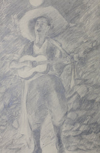 Serenader (Romancero). Homage to Federico García Lorca. Graphite drawing. XX C.