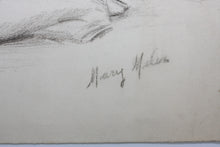 Load image into Gallery viewer, Mary Mel...(?) [illegible]. Old love letters. Two graphite drawings on two sheets. Late XIX C.
