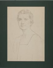 Load image into Gallery viewer, Roy Charles Gamble. Two female and one male portraits. Graphite, chalk, and pastel drawings. Mid XX C.
