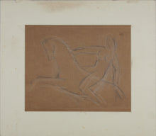 Load image into Gallery viewer, Daniel Massen, attributed to. Rider. Graphite and pastel drawing. Likely 1920s-1930s.
