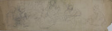 Load image into Gallery viewer, American Impressionism. At the Resort. Boys, girls and mothers enjoying leisure time at a resort. Sketches for murals. Watercolor and graphite. Early XX C.
