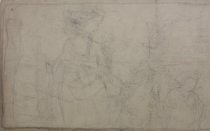 American Impressionism. At the Resort. Boys, girls and mothers enjoying leisure time at a resort. Sketches for murals. Watercolor and graphite. Early XX C.