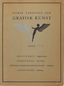 Ornulf Bast. The Bird Woman. Drypoint. 1947.
