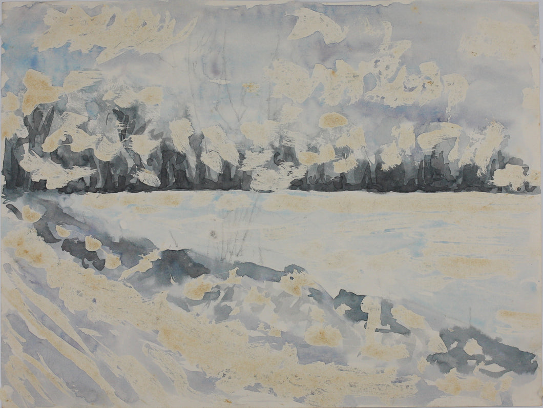 Winter Landscape. Watercolor. XX C.